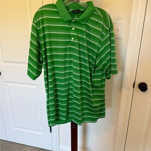 Walter Hagen Green Polo with White Stripes